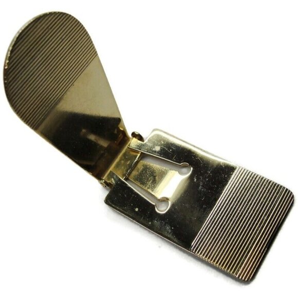 L.O.O.M. Moose Flip Up Gold Tone Money Clip Stainless Steel Wallet CC Cash - Picture 9 of 10